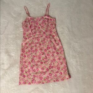 Lilly Pulitzer Pink and Green Rolls Royce Snail White Label Sheath Sundress